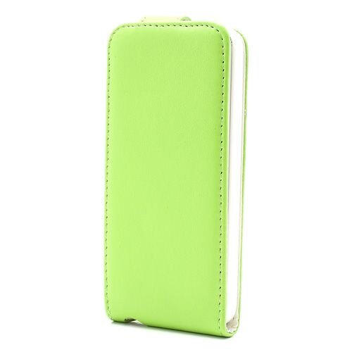 Icarer verticale pu lederen flipcase voor iphone 5 groen
