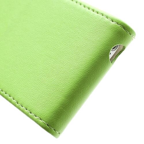 Icarer verticale pu lederen flipcase voor iphone 5 groen