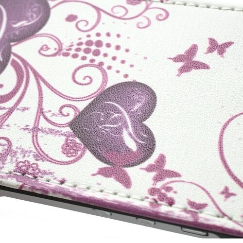 Icarer twee hartjes verticale flip leren hoesje voor iph Icarer twee hartjes verticale flip leren hoesje voor iph