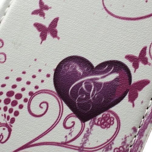 Icarer twee hartjes verticale flip leren hoesje voor iph Icarer twee hartjes verticale flip leren hoesje voor iph