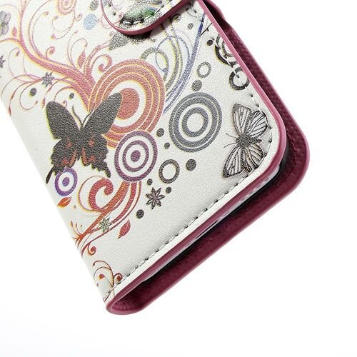 pu leren wallet iphone 5c vlinders wit pu leren wallet iphone 5c vlinders wit