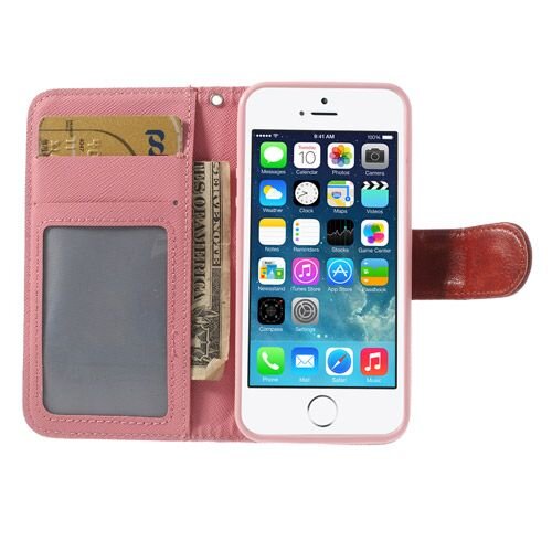 iphone 5 5s doek structuur leren case stand roze iphone 5 5s doek structuur leren case stand roze