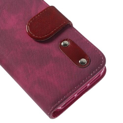 iphone 5 5s doek structuur leren case stand hard