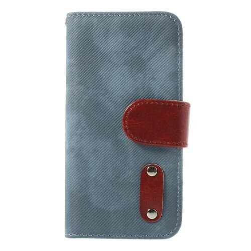 iphone 5 5s doek structuur leren case stand blauw iphone 5 5s doek structuur leren case stand blauw