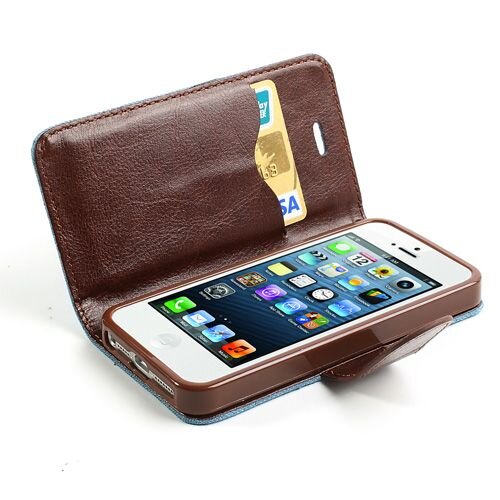 spijkerstof wallet iphone 5 s se lichtblauw spijkerstof wallet iphone 5 s se lichtblauw