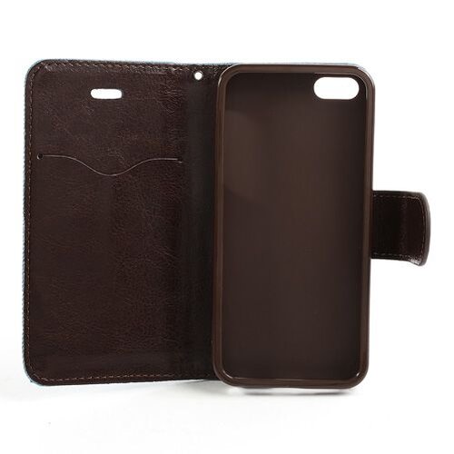 spijkerstof wallet iphone 5 s se lichtblauw spijkerstof wallet iphone 5 s se lichtblauw