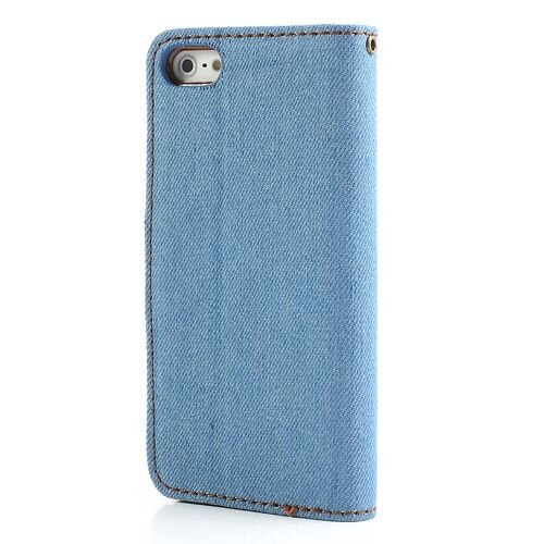 spijkerstof wallet iphone 5 s se lichtblauw spijkerstof wallet iphone 5 s se lichtblauw