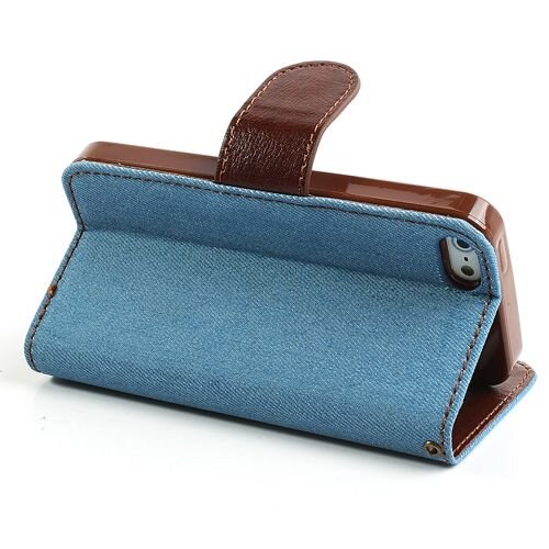 spijkerstof wallet iphone 5 s se lichtblauw spijkerstof wallet iphone 5 s se lichtblauw