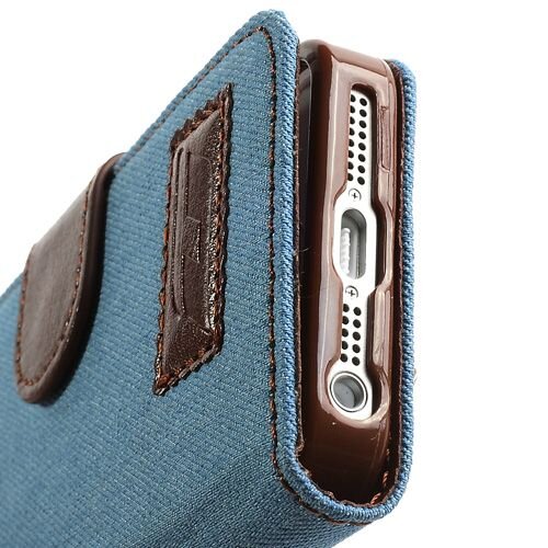 spijkerstof wallet iphone 5 s se lichtblauw spijkerstof wallet iphone 5 s se lichtblauw