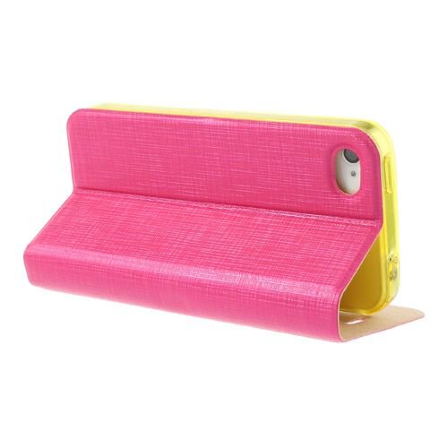 hard roze leren hoesje iphone 4s 4 bamboo spinnew