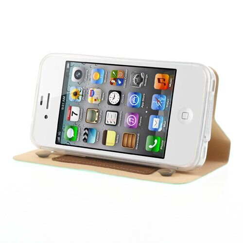 mint groen leren hoesje iphone 4s 4 bamboo spinne