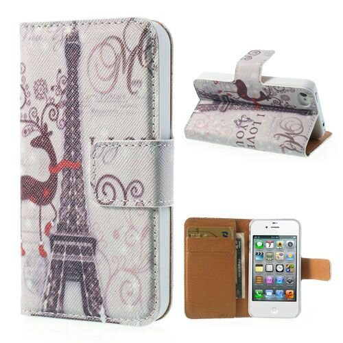 eiffeltoren leren wallet hoesje iphone 4 4s eiffeltoren leren wallet hoesje iphone 4 4s