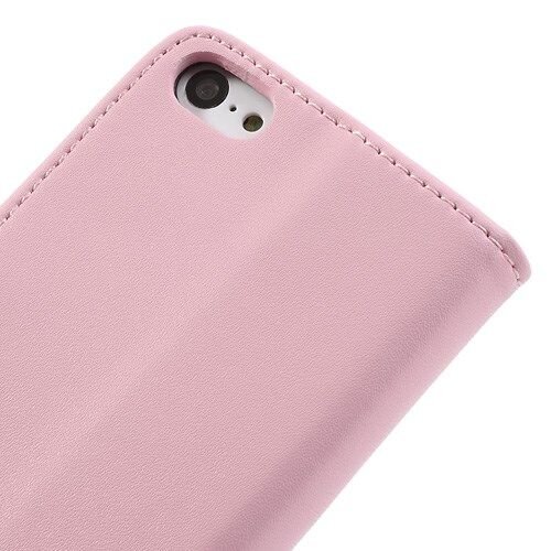 pu leren wallet iphone 5c zalm roze