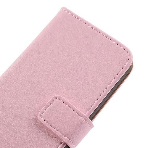 pu leren wallet iphone 5c zalm roze