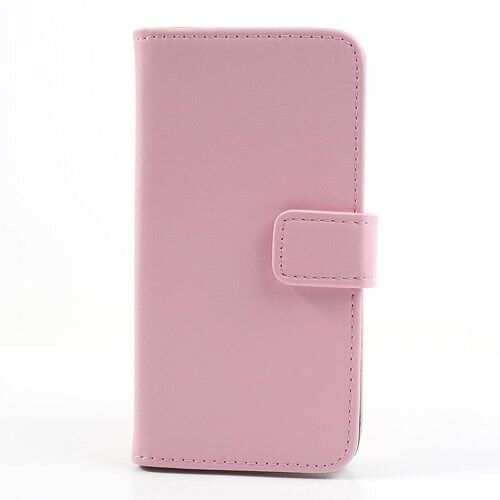 pu leren wallet iphone 5c zalm roze