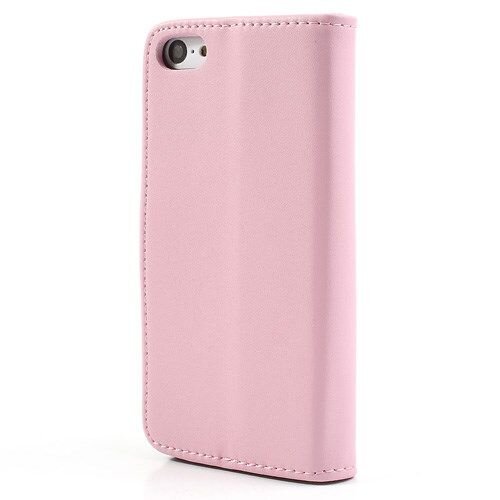pu leren wallet iphone 5c zalm roze