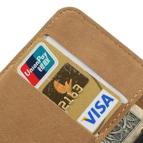 pu leren wallet iphone 5c zalm roze