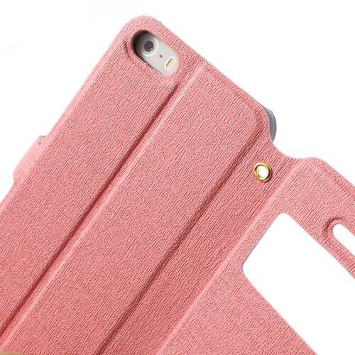 Icarer kijkvenster case iphone 5 zacht roze