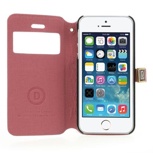 Icarer kijkvenster case iphone 5 zacht roze