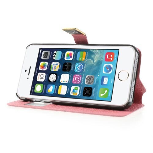 Icarer kijkvenster case iphone 5 zacht roze