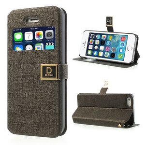 Icarer Kijkvenster case iphone 5 bruin