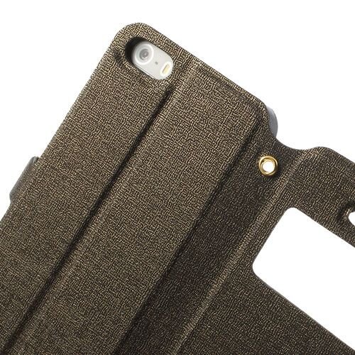 Icarer kijkvenster case iphone 5 bruin