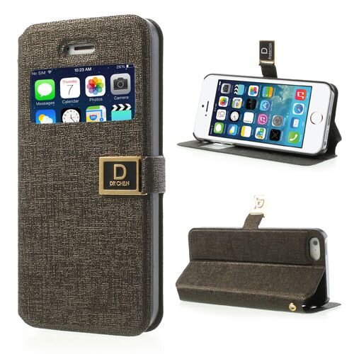 Icarer kijkvenster case iphone 5 bruin