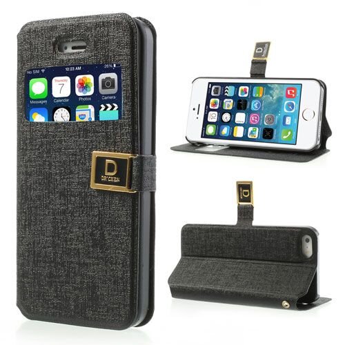 Icarer kijkvenster case iphone 5 zwart