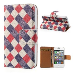 Kleurrijk Leren Hoesje voor iPhone 4 4s
