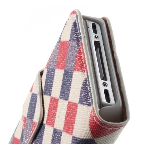 kleurrijk leren hoesje voor iphone 4 4s