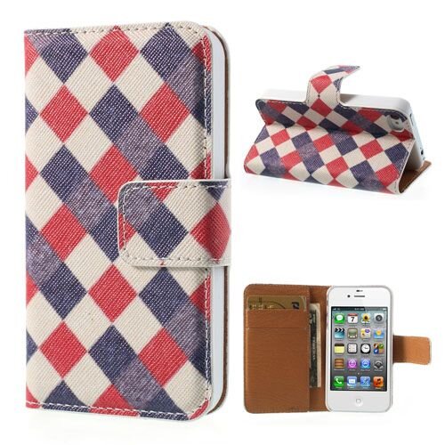 kleurrijk leren hoesje voor iphone 4 4s