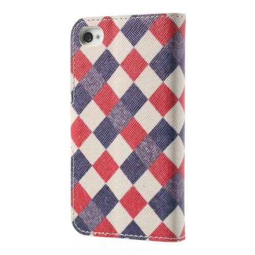 kleurrijk leren hoesje voor iphone 4 4s