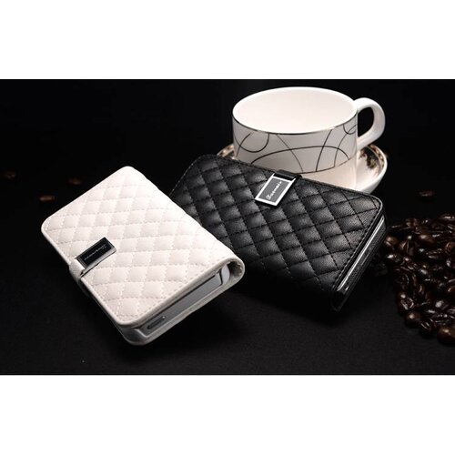 schapenleer wallet iphone 5 s se zwart