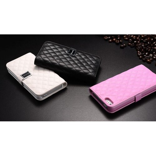 schapenleer wallet iphone 5 s se zwart