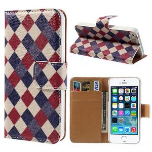 Kleurrijke Wallet lederen hoesje voor de iPhone 5s 5