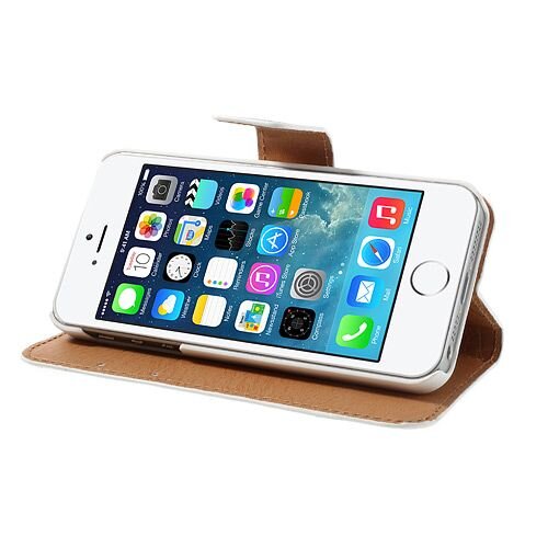 kleurrijke wallet lederen hoesje voor de iphone 5