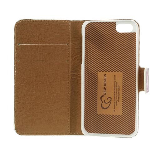 kleurrijke wallet lederen hoesje voor de iphone 5