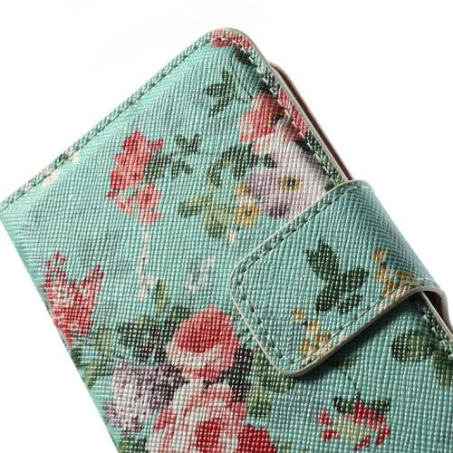 mooie bloemen wallet leren hoesje voor iphone 4 4