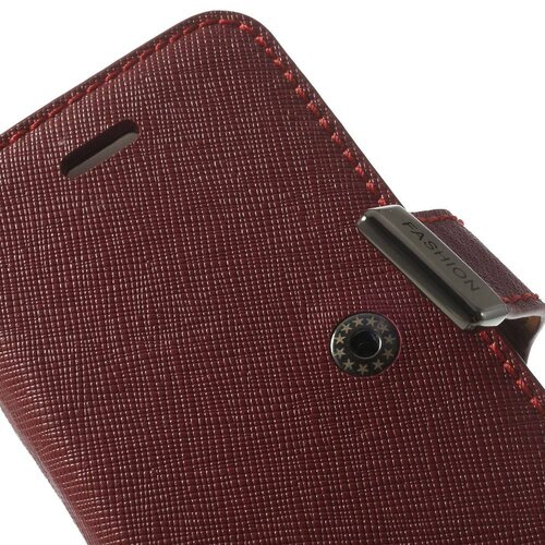 voor de iphone 5s 5 cross textuur echt leder kaar