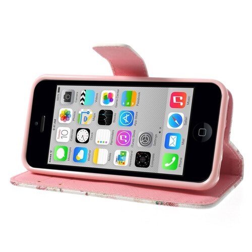 pu leren wallet iphone 5c wit bloemen pu leren wallet iphone 5c wit bloemen