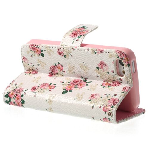 pu leren wallet iphone 5c wit bloemen pu leren wallet iphone 5c wit bloemen