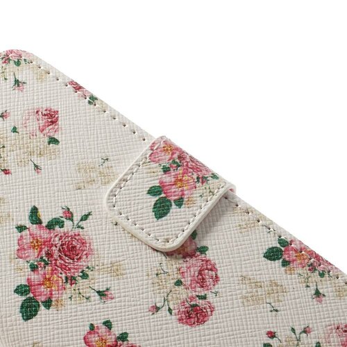 pu leren wallet iphone 5c wit bloemen pu leren wallet iphone 5c wit bloemen