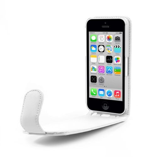 Doormoon doormoon pu leren flipcase iphone 5c wit