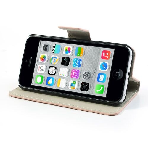 cartoon graffiti leer hoesje voor iphone 5c roze