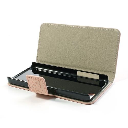 cartoon graffiti leer hoesje voor iphone 5c roze