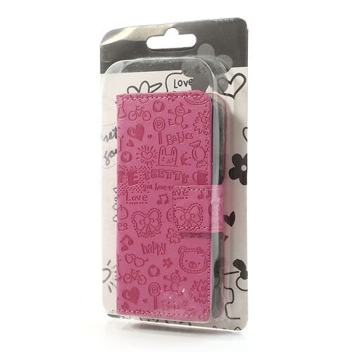 cartoon graffiti leer hoesje voor iphone 5c hard