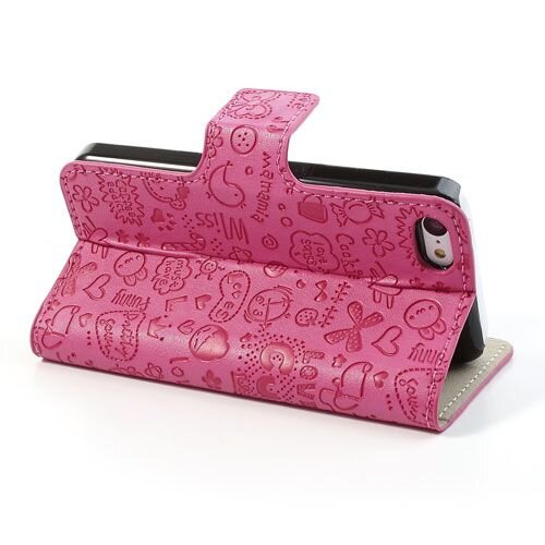 cartoon graffiti leer hoesje voor iphone 5c hard