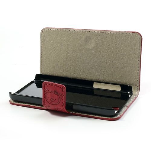 cartoon graffiti leer hoesje voor iphone 5 5s roo