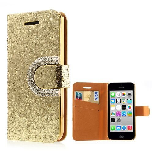 diamant leren hoesje voor iphone 5c
