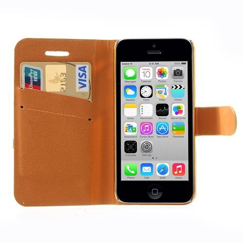 diamant leren hoesje voor iphone 5c